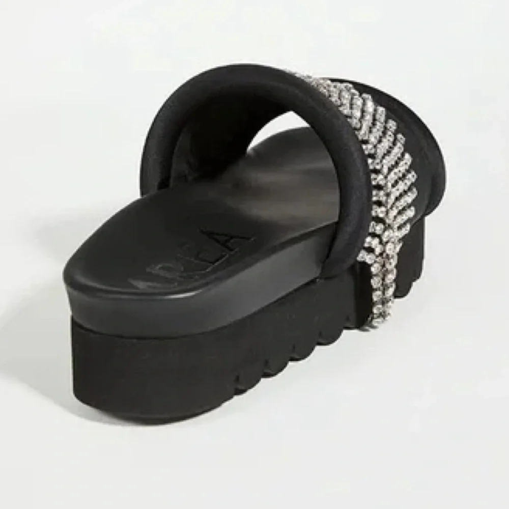 Area Crystal Fringe Platform Slides
